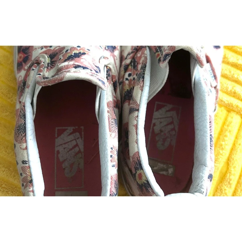Vans Slip On Sneakers Canvas Toddler 9 Pink Floral Boho Skater